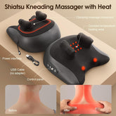 Neck Massager Shoulder And Neck Massage Pillow Lumbar Spine Massage Instrument features Shiatsu kneading with heat.