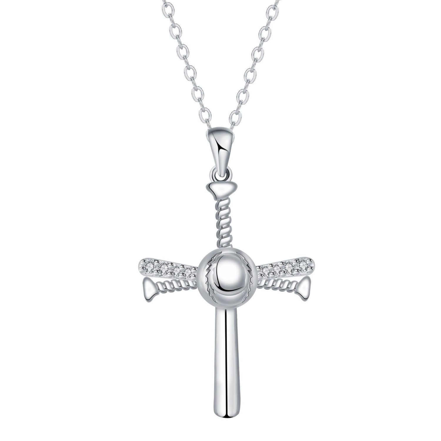 Card New Jewelry Baseball Cross Necklace For Women