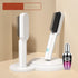 USB Portable Hot Air Comb Rechargable Professional Hair Dryer and oil on display against a soft beige background.