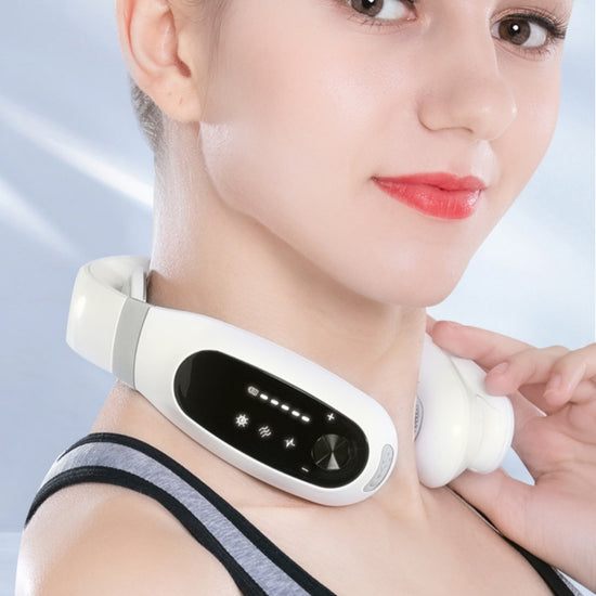 EMS Low Frequency Pulse Vibration Rechargeable Portable Massage Neck Massager